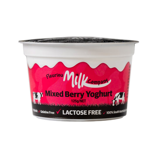 Fleurieu Milk Company Mixed Berry Yoghurt (Lactose Free) 125g